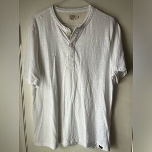 Faherty Henley Short-sleeve Shirt, Mens, large